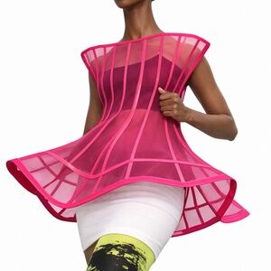 Handmade Pink Corset Avant Garde Piece OS